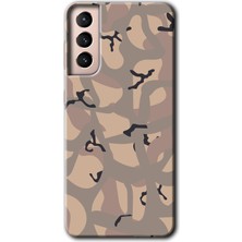 MRC İletişim Samsung Galaxy S21 Plus Kılıf Hd Desen Baskılı Arka Kapak + Temperli Cam - Kamuflaj 6