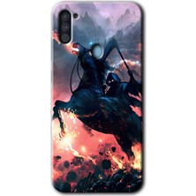 MRC İletişim Samsung Galaxy M11 Kılıf Hd Desen Baskılı Arka Kapak + Temperli Cam - Bloodhorne