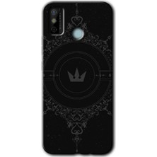 MRC İletişim Tecno Spark 6 Go Kılıf Hd Desen Baskılı Arka Kapak - Siyah Mandala 1
