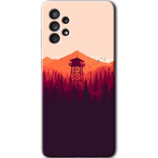 MRC İletişim Samsung Galaxy A73 Kılıf Hd Desen Baskılı Arka Kapak + Temperli Cam - Gözlem Kulesi