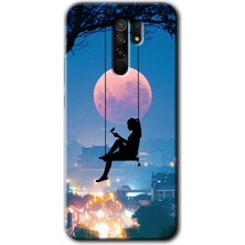 MRC İletişim Xiaomi Redmi 9 Kılıf Hd Desen Baskılı Arka Kapak - Yalnız Kadın