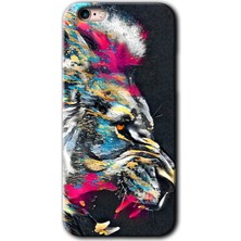 MRC İletişim iPhone 6s Plus Kılıf Hd Desen Baskılı Arka Kapak + Temperli Cam - Colorfull Aslan