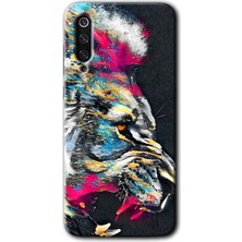 MRC İletişim Xiaomi Mi 9 Se Kılıf Hd Desen Baskılı Arka Kapak - Colorfull Aslan