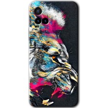 MRC İletişim Vivo Y33S Kılıf Hd Desen Baskılı Arka Kapak - Colorfull Aslan