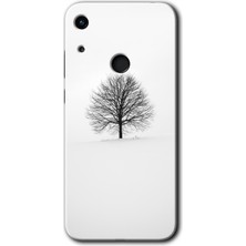 MRC İletişim Huawei Y6S 2019 Kılıf Hd Desen Baskılı Arka Kapak + Temperli Cam - Alone Tree