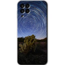 MRC İletişim Samsung Galaxy M33 Kılıf Hd Desen Baskılı Arka Kapak + Temperli Cam - Eclipse Sky