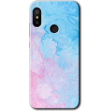 MRC İletişim Xiaomi Redmi Note 6 Pro Kılıf Hd Desen Baskılı Arka Kapak - Blue Art