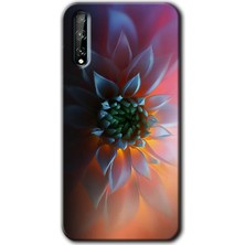 MRC İletişim Huawei P Smart S Kılıf Hd Desen Baskılı Arka Kapak + Temperli Cam - Çiçek Motif