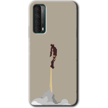 MRC İletişim Huawei P Smart 2021 Kılıf Hd Desen Baskılı Arka Kapak + Temperli Cam - İRONMAN-19RPORT