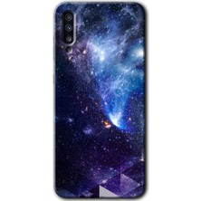 MRC İletişim Samsung Galaxy A30S Kılıf Hd Desen Baskılı Arka Kapak + Temperli Cam - Galaksi