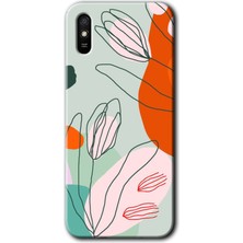 MRC İletişim Xiaomi Redmi 9A Kılıf Hd Desen Baskılı Arka Kapak - Vektör Çiçekler