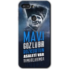 MRC İletişim General Mobile Gm 9 Pro Kılıf Hd Desen Baskılı Arka Kapak + Temperli Cam - Bozkurt Atatürk