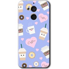 MRC İletişim  General Mobile Gm 8 Kılıf Hd Desen Baskılı Arka Kapak + Temperli Cam - Coffee Cake