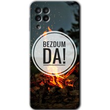 MRC İletişim Samsung Galaxy M22 Kılıf Hd Desen Baskılı Arka Kapak + Temperli Cam - Bezdum Da
