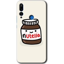 MRC İletişim Huawei P Smart Z Kılıf Hd Desen Baskılı Arka Kapak + Temperli Cam - Nutella Aşkım
