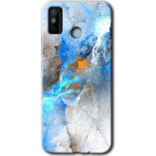 MRC İletişim Tecno Spark 6 Go Kılıf Hd Desen Baskılı Arka Kapak - Mavi Buzul