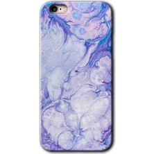 MRC İletişim iPhone 6s Kılıf Hd Desen Baskılı Arka Kapak + Temperli Cam - Spots Lilac