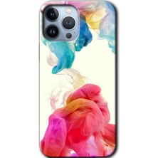 MRC İletişim iPhone 13 Pro Kılıf Hd Desen Baskılı Arka Kapak + Temperli Cam - Gökkuşağı Color