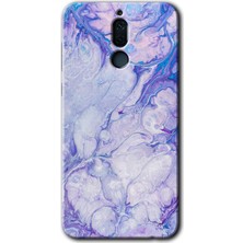 MRC İletişim Huawei Mate 10 Lite Kılıf Hd Desen Baskılı Arka Kapak + Temperli Cam - Spots Lilac