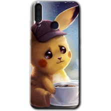 MRC İletişim General Mobile Gm 10 Kılıf Hd Desen Baskılı Arka Kapak + Temperli Cam - Üzgün Pikaçu