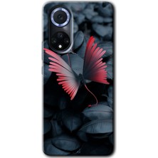 MRC İletişim Huawei Nova 9 Kılıf Hd Desen Baskılı Arka Kapak - Dark Butterfly