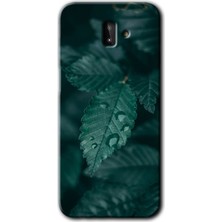 MRC İletişim Samsung Galaxy J6 Plus Kılıf Hd Desen Baskılı Arka Kapak + Temperli Cam - Yağmurlu Yaprak