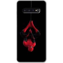 MRC İletişim Samsung Galaxy S10 Kılıf Hd Desen Baskılı Arka Kapak + Temperli Cam - Örümcek Adam