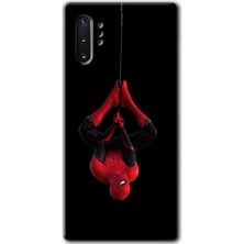 MRC İletişim Samsung Galaxy Note 10 Plus Kılıf Hd Desen Baskılı Arka Kapak + Temperli Cam - Örümcek Adam