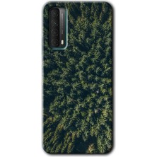 MRC İletişim Huawei P Smart 2021 Kılıf Hd Desen Baskılı Arka Kapak + Temperli Cam - Çam Ağacı Ormanı