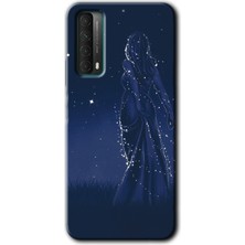 MRC İletişim Huawei P Smart 2021 Kılıf Hd Desen Baskılı Arka Kapak + Temperli Cam - Gecenin Kraliçesi