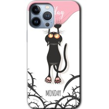 MRC İletişim iPhone 13 Pro Max Kılıf Hd Desen Baskılı Arka Kapak + Temperli Cam - Dark Sunday