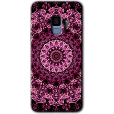 MRC İletişim Samsung Galaxy S9 Kılıf Hd Desen Baskılı Arka Kapak + Temperli Cam - Mandala Patterns Kaleidoscope