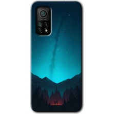 MRC İletişim  Xiaomi Mi 10T Kılıf Hd Desen Baskılı Arka Kapak - Night Fores Mount