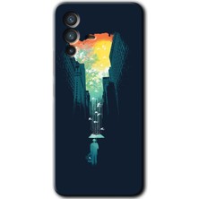 MRC İletişim Vivo V23 5g Kılıf Hd Desen Baskılı Arka Kapak - City Bird Sky