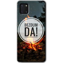 MRC İletişim Samsung Galaxy A81 Kılıf Hd Desen Baskılı Arka Kapak + Temperli Cam - Bezdum Da