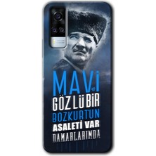 MRC İletişim Vivo Y53S Kılıf Hd Desen Baskılı Arka Kapak - Bozkurt Atatürk
