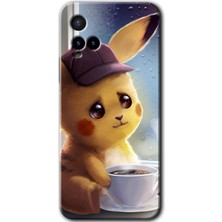 MRC İletişim Vivo Y21S Kılıf Hd Desen Baskılı Arka Kapak - Üzgün Pikaçu