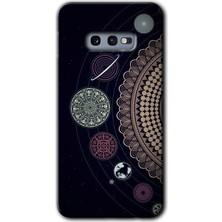 MRC İletişim Samsung Galaxy S10E Kılıf Hd Desen Baskılı Arka Kapak + Temperli Cam - Gezegen Döngüsü