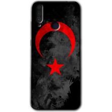 MRC İletişim General Mobile Gm 10 Kılıf Hd Desen Baskılı Arka Kapak + Temperli Cam - Black Ayyıldız