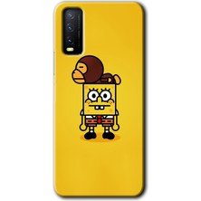 MRC İletişim Vivo Y20S Kılıf Hd Desen Baskılı Arka Kapak - Sünger Bob