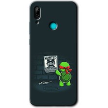 MRC İletişim Huawei P Smart 2019 Kılıf Hd Desen Baskılı Arka Kapak + Temperli Cam - Kaplumbağa Avcısı