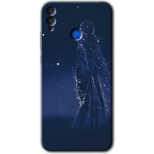MRC İletişim Honor 8x Kılıf Hd Desen Baskılı Arka Kapak + Temperli Cam - Gecenin Kraliçesi