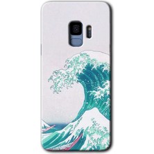 MRC İletişim Samsung Galaxy S9 Kılıf Hd Desen Baskılı Arka Kapak + Temperli Cam - Dalga