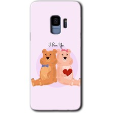 MRC İletişim Samsung Galaxy S9 Kılıf Hd Desen Baskılı Arka Kapak + Temperli Cam - Sevgili Ayıcık