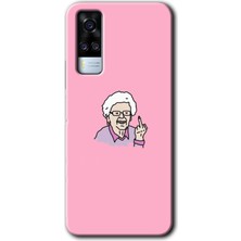 MRC İletişim Vivo Y51A Kılıf Hd Desen Baskılı Arka Kapak - Bad Grandmother