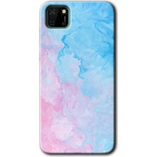MRC İletişim Huawei Y5P Kılıf Hd Desen Baskılı Arka Kapak + Temperli Cam - Blue Art