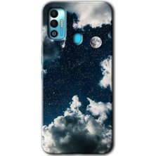 MRC İletişim Tecno Spark 7t Kılıf Hd Desen Baskılı Arka Kapak - Gece Gökyüzü