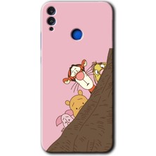 MRC İletişim Honor 8x Kılıf Hd Desen Baskılı Arka Kapak + Temperli Cam - Winnie The Pooh