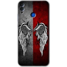 MRC İletişim Honor 8x Kılıf Hd Desen Baskılı Arka Kapak + Temperli Cam - Lucifer