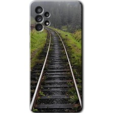 MRC İletişim Samsung Galaxy A13 Kılıf Hd Desen Baskılı Arka Kapak + Temperli Cam - Tren Yolu